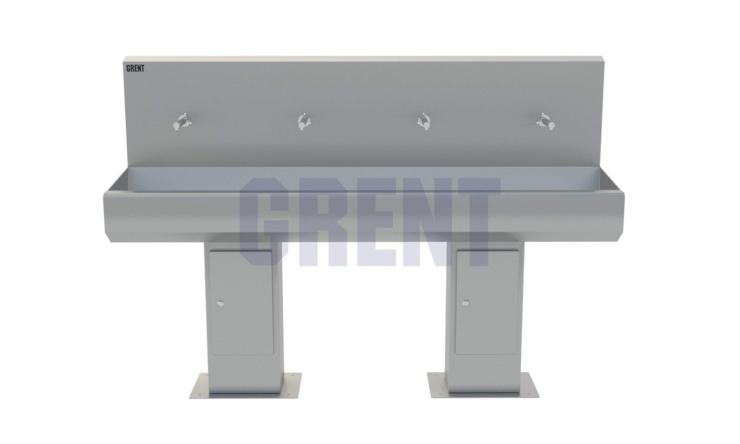 Умывальник 4-секционный на стойке GRENT-S-04