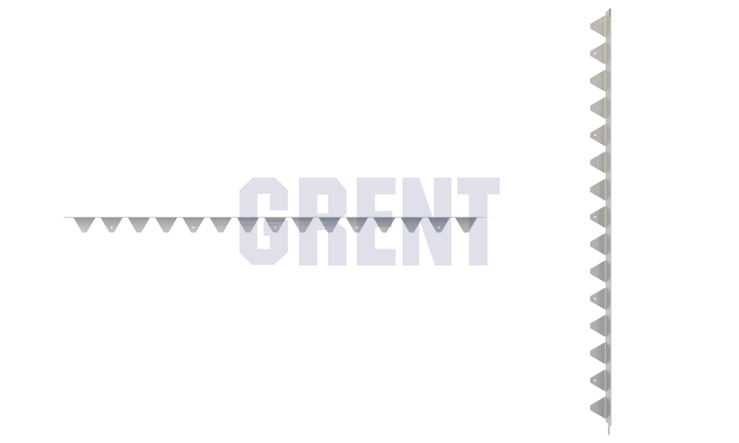 Бордюр стальной GRENT BR L-образный 2400*70, 1,5, оцинкованный