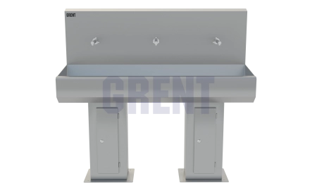 Умывальник 3-секционный на стойке GRENT-S-03