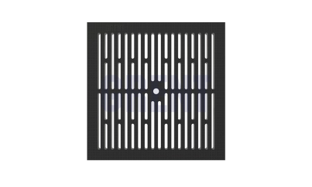 Решетка пластиковая GRENT PlasT 300х300 А15 черная 