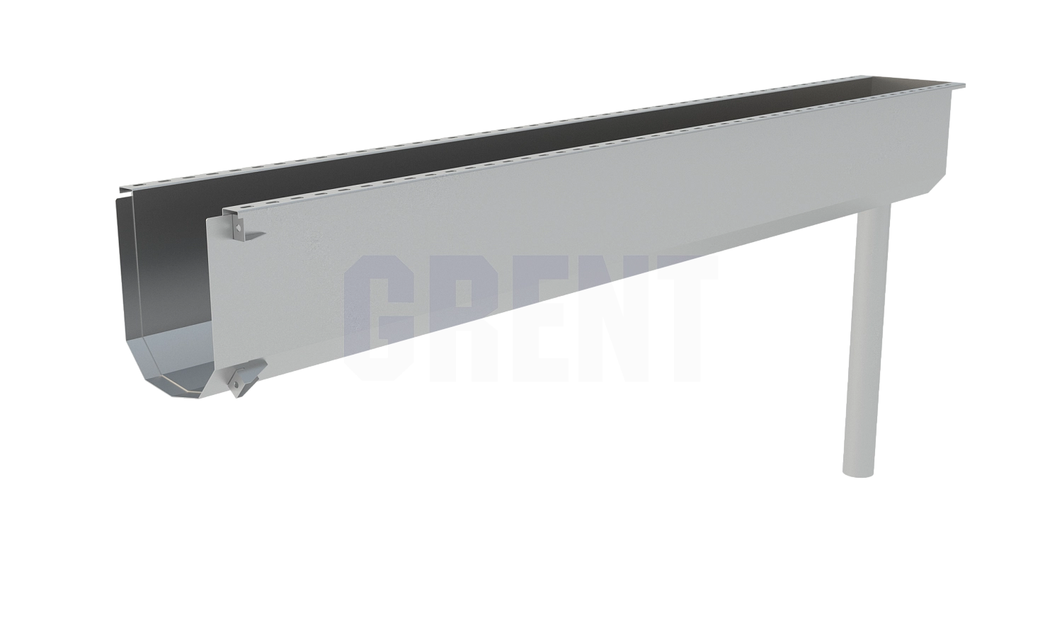 Лоток водоотводный мостовой GRENT MosT подвесной 300 выпускной торцевой