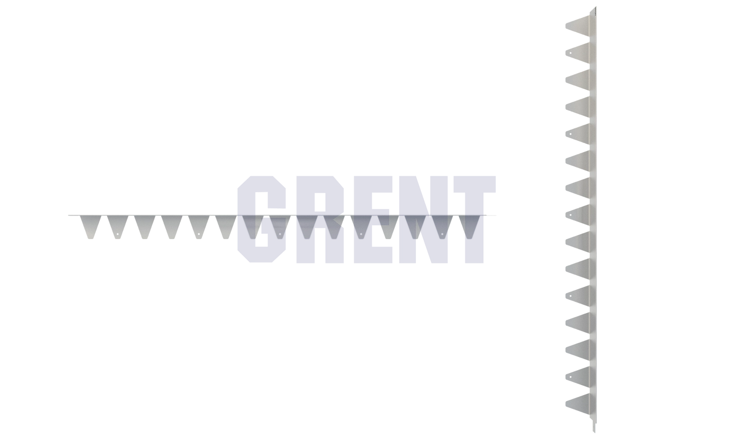 Бордюр стальной GRENT BR L-образный 2400*90, 1,5, оцинкованный